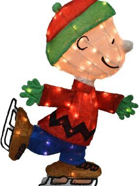 Outdoor LED Christmas Yard Decor - Peanuts Skating Holiday Decoration